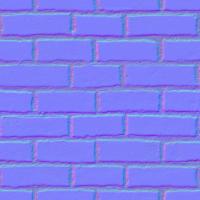 seamless wall bricks normal map 0004